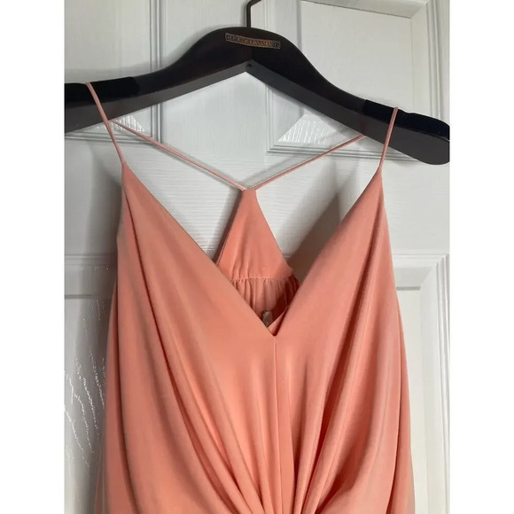 MISA Los Angeles Domino Draped Mini Dress in Peachy Pink Sz S - Picture 6 of 16